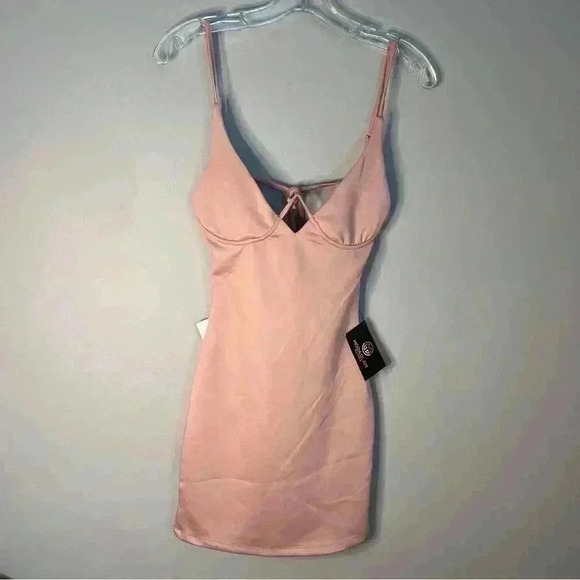 Moda Glam Soft Pink Cocktail Mini Dress NWT - Picture 1 of 6